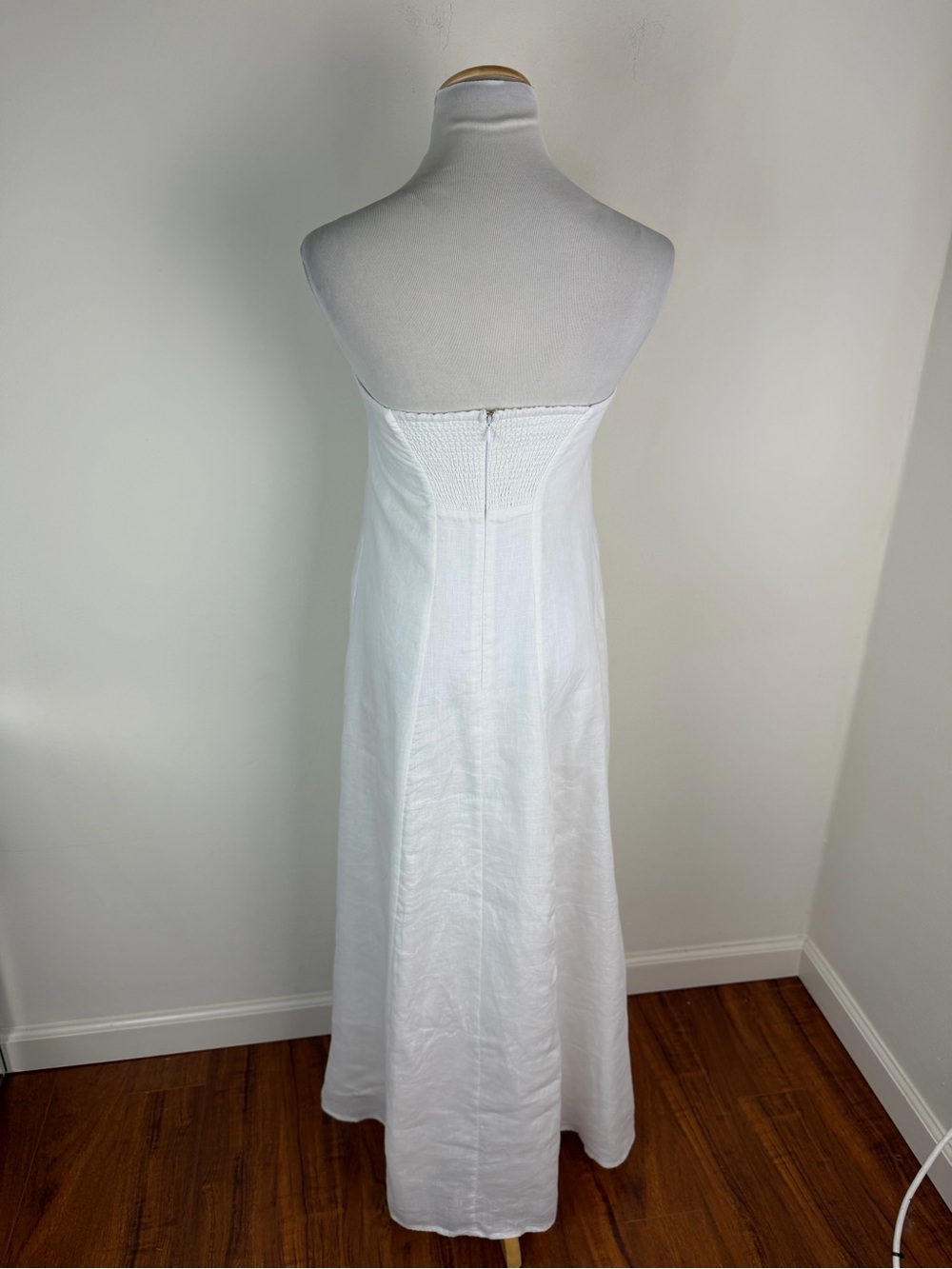 DISSH Karney Linen Maxi Dress White Size 2 - Picture 6 of 8